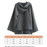 2025 Women's Autumn New Asymmetric Scarf Short Loose Knit Coat