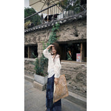 Casual Holiday Style Fashion Set Sun Protection Cover Shirt Women's Niche Print Skirt