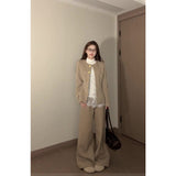MARIE.COCO Old Money Style Wearing Long-Sleeved Wool Coat Autumn And Winter Lace Bottoming Sleeves Sleeves Three Sets