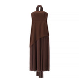 Women's Dress 2025 New Fashion Tie With Neck Tectorge Mesh Wiggle Dress