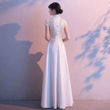Evening Dress Dress Dress 2025 Winter Adult Performance Suit Chinese Long Cheongsam Choir Host Banquet Evening Dress