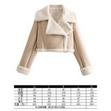 2025 New Women's Autumn And Winter Fashion Fur Collar Collar Collar Velvet Jacket Jacket