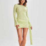 2025 New Short Dress Women's Summer High-Sensing Sexy Hot Girl Knit Dress Skirt