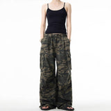 Vintage Camouflage Trousers Men And Women Fall 2025 New Loose Leisure Multi-Pocket Water Wash Jeans