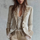 2025 Women's Long-Sleeved Solid Color Tie Button Stormcoat