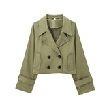 Zfeng 2025 Autumn New Women's Design With A Windbreaker Short Jacket Jacket