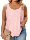 Spring/Summer 2025 New Round-Neck Loose Sleeveless Women's T-Shirt