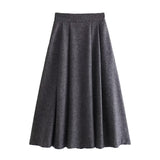 New Elegant Retro-Blend Minimalist Suit High Waist Half-Dress