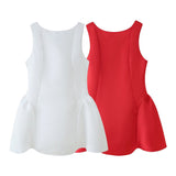 One-Word Collar Sleeveless Sleeveless Skirt 2025 Summer-Loved Back Dress Dress Body A-Word Mini Dress