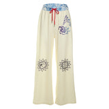 2025 Summer New Women's Hot Girls Street Fashion Fashion Graffiti Print Loose Sweatpants