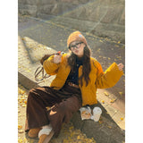 Gentle Suit Wearing Cotton Women's 2025 Early Winter New Loose Thin Cotton Coat Retro Brown Slacks
