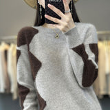 Sweater 2025 New Cut Autumn And Winter Shirt Fashionable Fashion Lady Hip Thirteen Line Cashmere Top