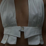 2025 Summer Fashion Trend Women's New Hanging Neck Hollow Repair Inside A Small Vest