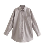 2025 Street Fashion 14 Color Urban Women With Pocket Shirt Casual Autumn Shirt