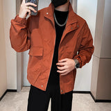 Coat Men's Autumn And Winter Fashion Brand Handsome Retro High-End Trend Of Men's Workwear Jacket Spring And Autumn