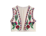 New Embroidered Open Tao 2025 Vest National Style Summer Multi-Color Vest Women's Clothing