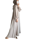 Spring And Autumn New Muslim Women's Clothing Pure Color Elegant Fashion Loose-Fitting Suit