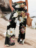 2025 Spring And Summer New Four Seasons Of Leisure Wide Leg Trousers Print Burst Loose Trousers Women