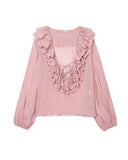 Z2025 New Women's Fashion Simple Cascade Decoration Long-Sleeved Shirt Women 8544207