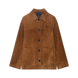 Women's 2025 New Burst Retro Anti-Skinned Velvet Long-Sleeved Jacket Jacket