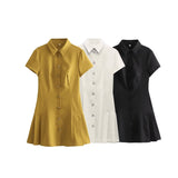 New Women's Fashion Casual Shirts With A New Summer 2025 Mini Dress
