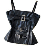 Vintage Sexy Hottie Metal Buckle Sling Sling Small Vest Woman Autumn Bun Bun