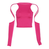 2025 Autumn Fashion Trend Women's New Long-Sleeved Round-Neck Solid Color Repair Body Bare Umbilical T-Shirt