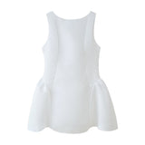 One-Word Collar Sleeveless Sleeveless Skirt 2025 Summer-Loved Back Dress Dress Body A-Word Mini Dress