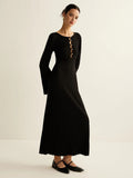 New Women's Fashion Fashion Style Commuting Style V-Neck Knitted Dress For Autumn/Winter 2025