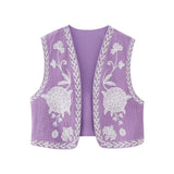 Spring 2025 New Women's Clothing Embroidered Tard Vest