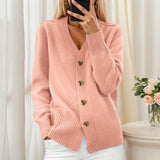 Autumn/Winter 2025 New Thick Solid-Colored Cashmere Knitted Shirt Women High-Collar Short-Sleeve Loose Lazy Sweater