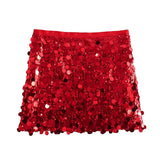2025 Women's Autumn New Temperament Light Sexy Party Shiny Squin Mini Skirt Y2K