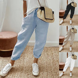 2025 Women Cotton Trousers Pocket Tight Slacks Women's Pants