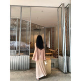 2025 Summer Cool Temperament Wearing Loose Back Open Fork Top Female Feeling Slim Half Skirt Two Sets