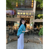 Dopamine Salts Lightly Wear Lake Blue Sunscreen Shirt Loose Thin Mountain Trousers Two Sets Of New Summer