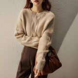 Autumn/Winter 2025 Mahjong Sweater New French Vintage Long Sleeve Knitted Fashion T-Shirt Loose Bottom