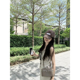 French Vest Suit Female Light Style Casual Suit Sleeveless Top Half Dress Two-Piece