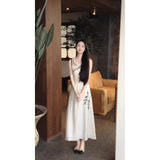 Sleeveless Collar Dress Women's Summer French Light Luxury High-Level Gentle And Generous New Chinese Style Dress