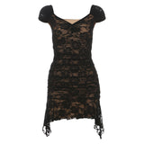 2025 Summer New Women's Style Sexy Hottie Hook Lace Design Tight-Brace Dress