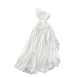 2025 Spring New French Atmosphere Temperament Hollow Exposed Waist Thin Shoulder Irregular Chiffon Dress Woman