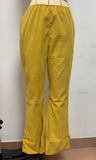2025 Autumn And Winter Women's Solid Color High Waist Repair Micro-Trumpet Trousers Cord Velvet Tight Waist Casual Pants