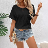 New Wisht-Shirt Casual Women's Round-Neck Short-Sleeved Top