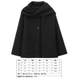 2025 Women's Autumn New Asymmetric Scarf Short Loose Knit Coat