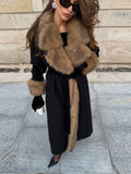 2025 Temperament Famous Autumn And Winter Fashion Long-Terms Of The Big Lady, The Fur Wool Coat Coat Coat Woman