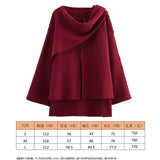 2025 Women's Autumn New Asymmetric Scarf Short Loose Knit Coat