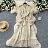 French-Style Women's Dress 2025 Summer Collar Short-Sleeved Elegant Dress Dress