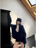 Early Autumn Wear A Set Of Korean Casual Lazy And Relaxed Gray Loose Knitted Shorts Two Sets Of Women