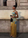 2025 Summer Fashion New Sexy Famous Style Expensive Qiu Printed Dress Woman