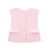 Women's Clothing 2025 Spring New Silk-Sense Texture Spliced Tight Body Clothes + Open-Fork Splicing Skirt Set