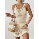 2025 Women's Jersey Knitted Sling Dress To Collect Waist Sling Skirts Beach Dress Beach Vacation